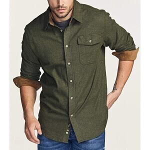 APT.9 Men’s Plaid Flannel Shirt XL Slim Fit Brown Cream Button Down